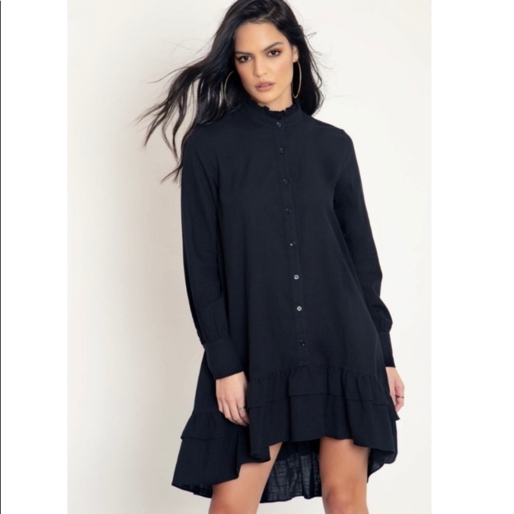 Blackmilk Thrill of the Frill Shirt Dress 14